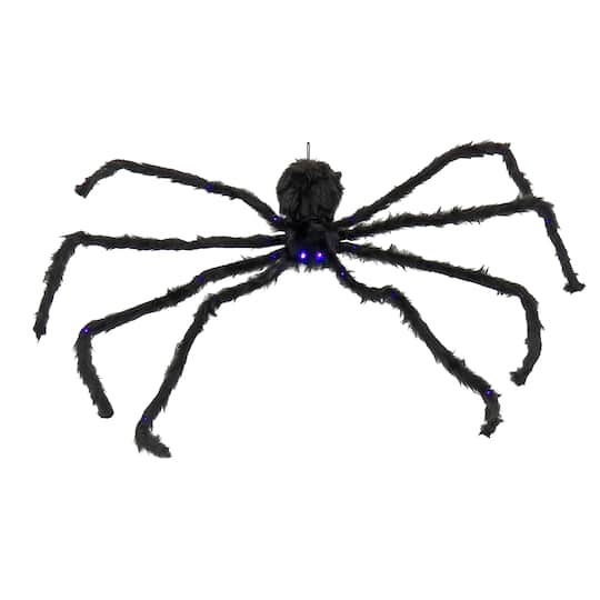 4ft. Halloween Spider with 26 Purple Battery-Operated Steady On LED Lights